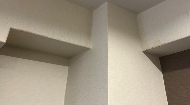 客室内及び壁拭き上げ - 清掃前