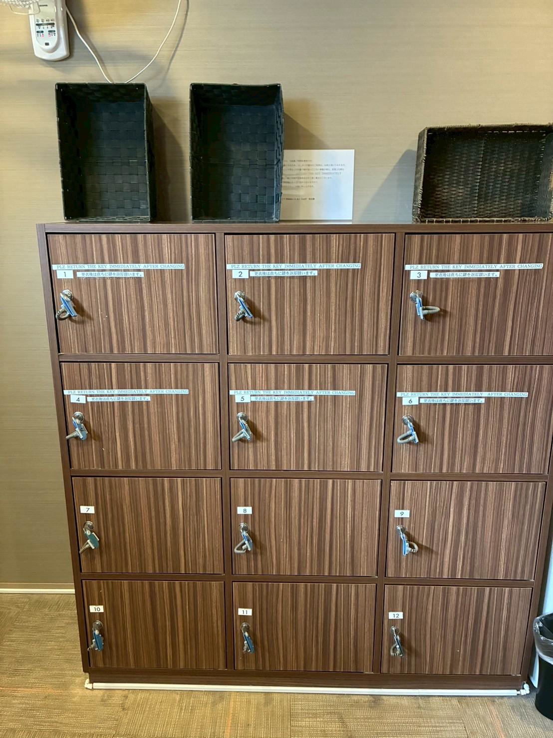 脱衣所ロッカー - 清掃後